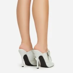 EGO Americana Zip Detail Pointed Toe Stiletto Heel Mule In Light Blue Denim -EGO shop 15 02 23 fw59042 sb2