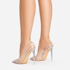 EGO Farrah Perspex Court Clear Heel In Nude Patent -EGO shop 15 02 23 fw63512 s