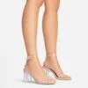 EGO Lena Barely There Perspex Block Clear Heel In Nude Patent -EGO shop 15 02 23 fw63518 s