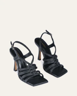 LIBBY HIGH HEEL SANDALS BLACK LEATHER -EGO shop 1OS VB2JeZmw7y3 xw8DW1fw 92528.1711107646