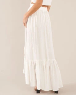 Saloma Linen Skirt - White -EGO shop 1QppR1 5zRXUHTgYwLF 7Y 60 19586.1709897560