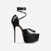 EGO Gabby Strappy Detail Peep Toe Extreme Platform Stiletto Heel In Black Patent -EGO shop 20 01 23 fw acc49466 sq