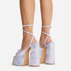 EGO Hot-Sauce Bow Detail Statement Platform Block Heel In Multi Ombre Glitter -EGO shop 22 09 22 fwbags0310 copy