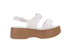 Melissa Velvet Platform - White Beige