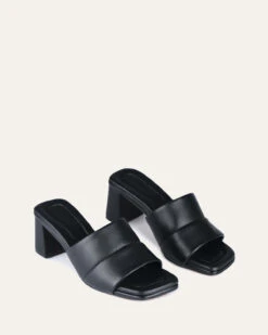 TULIP MID HEEL SANDALS BLACK LEATHER -EGO shop 5Csi3ltwrwOZMXA66QQJuhYVU 47676.1711106553