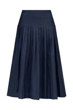 WALK THE LINE PIN-TUCK SKIRT - Navy -EGO shop 8DOWGIDFNTrP61 dENSDIajs8 03590.1710674860