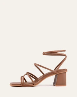 SOFIA MID HEEL SANDALS DARK TAN LEATHER -EGO shop 8 ZhaQbI D07j o 3hBx WKvw 22446.1711106914
