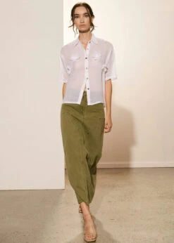 Madi Denim Maxi Skirt - Kelp