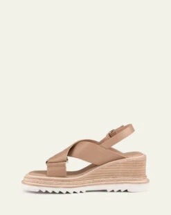 KATYA MID HEEL WEDGE SANDALS TAN LEATHER -EGO shop 9wEjptIDZynUnKzgqSAprb0yA 04119.1711106859