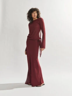 Maxine Maxi Skirt Burgundy