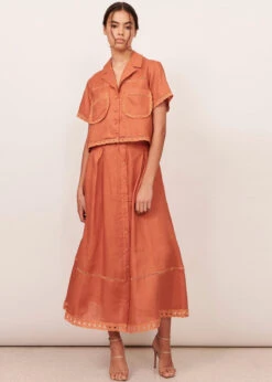 Elodie Linen Skirt - Toffee -EGO shop CoYM9eXdQVAxnM E6E zgmb8k 17590.1706704632