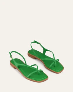 PHOEBE FLAT SANDALS EMERALD GREEN LEATHER -EGO shop Fgs7pvzburR mM4O9o197hiEE 41886.1711106751