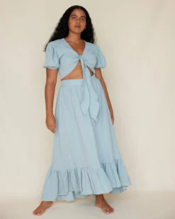 Saloma Linen Skirt - Duckegg Blue -EGO shop G8TY5obUo lpdF3pYKSdVo 7o 33228.1709816901