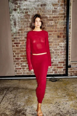 Maxine Maxi Skirt Burgundy -EGO shop GaY5kKbMdWJrTpwnCj3MYhPXI 22923.1710933846