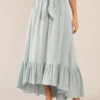 Saloma Linen Skirt - Duckegg Blue