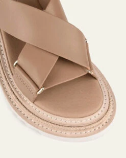 KATYA MID HEEL WEDGE SANDALS TAN LEATHER -EGO shop N 1Ifwts2OPXgO5YBJDvIZxmE 92488.1711106859