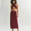 Frankie Wrap Skirt Burgundy -EGO shop NEJJGFyLO9FhK 0hR2gymEm0Q 31203.1710761044