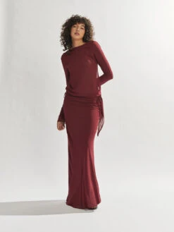 Maxine Maxi Skirt Burgundy -EGO shop NU71C03MkBTJXHDE0XIYOqILY 03225.1710933846