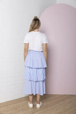 Tiered Stripe Skirt - Marine Blue Stripe -EGO shop O5yEpbK4GBWMfWpUpT4sNl1Ak 10478.1706618420