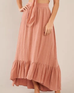 Saloma Linen Skirt - Rosewood -EGO shop OoQbyT1tJx9zqOFtFMZSXFaMo 29939.1710255814