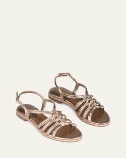 QUEEN FLAT SANDALS GOLD LEATHER -EGO shop RzjJwOEFm 4YhAHU VTMngc8A 18063.1711106665