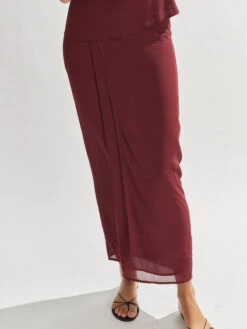 Frankie Wrap Skirt Burgundy -EGO shop azPZc3kDiQwkqZoW5 HhLhEp8 92501.1710761049