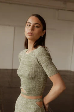 The Cut It Out Knit Skirt - Olive / Cream -EGO shop eenaMIybkgEVK7UuFP5 r4 Is 63603.1710933457