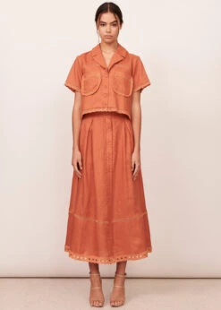 Elodie Linen Skirt - Toffee -EGO shop fQTSUgWoBtQHYKTu1Uj1vwjHU 06501.1706704629