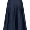 WALK THE LINE PIN-TUCK SKIRT - Navy