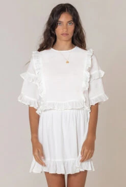 FAIRFAX FRILL SKIRT - WHITE