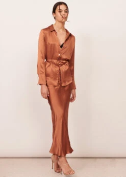 Valerie Silk Satin Skirt - Toffee -EGO shop mdloKmQh RBSpzNu5SiZ2wA E 37161.1706704634