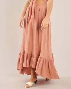 Saloma Linen Skirt - Rosewood -EGO shop s9oWQdL3QvS1 yeGYEZP3fbc 63309.1710255816