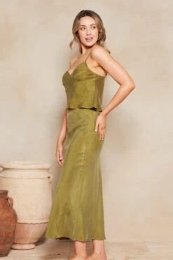 Cinzia Blake Maxi Skirt - Olive -EGO shop sDhIq95Oegf80PJauL2 QFOgA 62087.1710934082