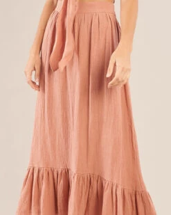 Saloma Linen Skirt - Rosewood -EGO shop vPZ7FtTNsOy8qZVk1Hvxzuv4M 00114.1710255815