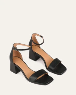 LURA MID HEEL SANDALS BLACK LEATHER -EGO shop xWiEM91etCAun9OicJPuhZVIg 11011.1711106747