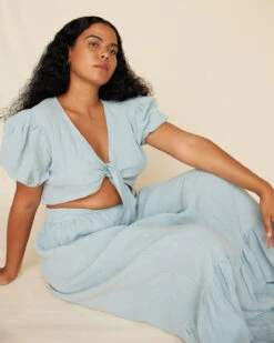 Saloma Linen Skirt - Duckegg Blue -EGO shop yWbHDe5rrzhfzJJGVb2ecS27g 66764.1709816900